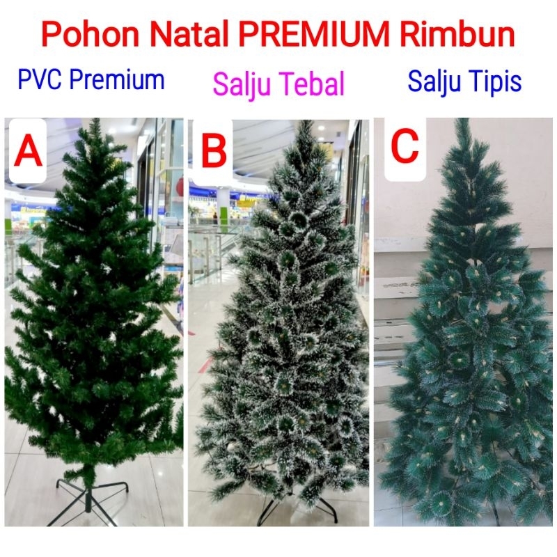 Pohon natal jarum salju premium 7 feet 210 cm 2 meter dekorasi dekor pohon natal christmas