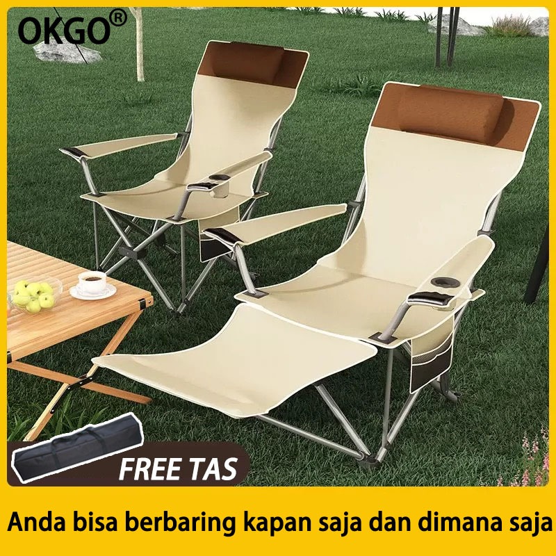 OKGO Kursi Lipat Camping Kursi Lesehan kursi malas kursi santai kursi malas empuk kasur kursi malas 
