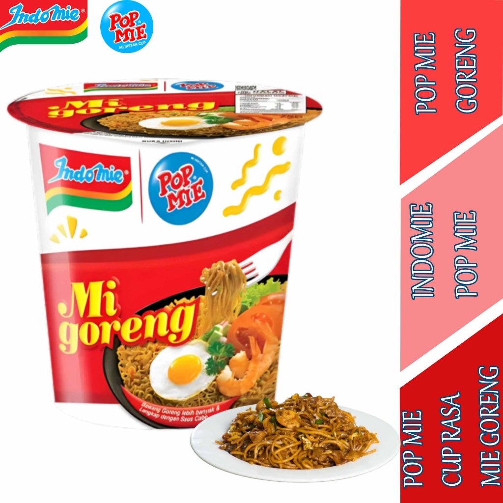

Pop Mie Rasa Mie Goreng - Indomie - Pop Mie Instan Cup - 80gr