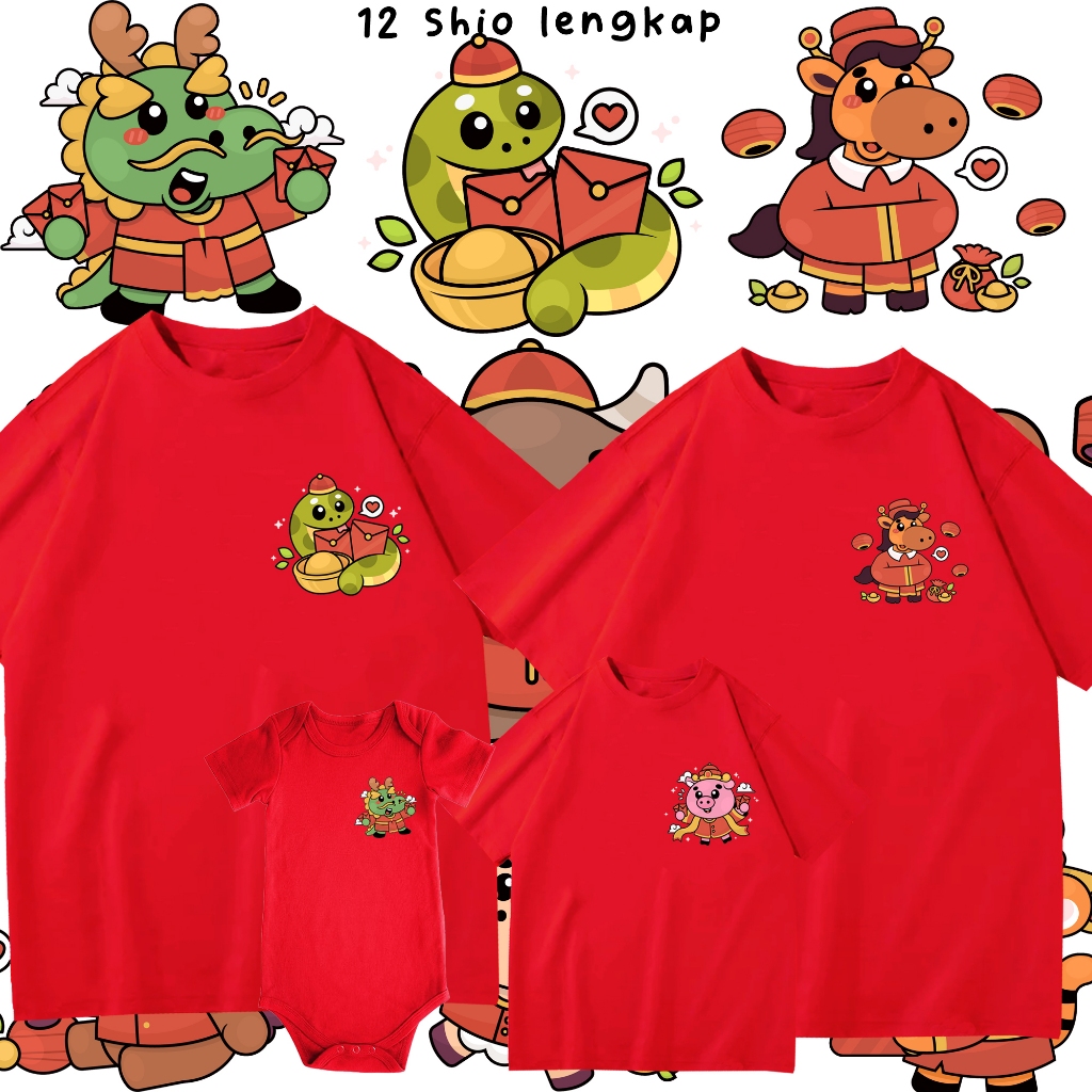 SAYES - KAOS 12 SHIO KAOS SHIO KAOS IMLEK CHINESE NEW YEAR TSHIRT