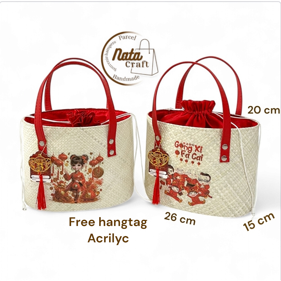 

Natacraft-Tas Anyaman Imlek Decoupage Tas Hampers Imlek Tas Souvenir Imlek Goodie Bag Imlek Premium