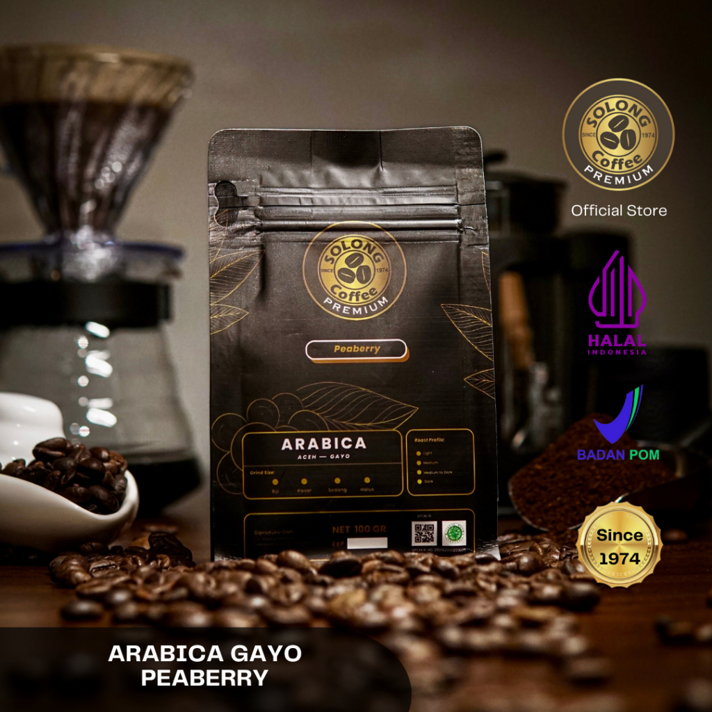 

Solong Premium Kopi Arabika Gayo Peaberry - Arabica Solong Premium Coffee