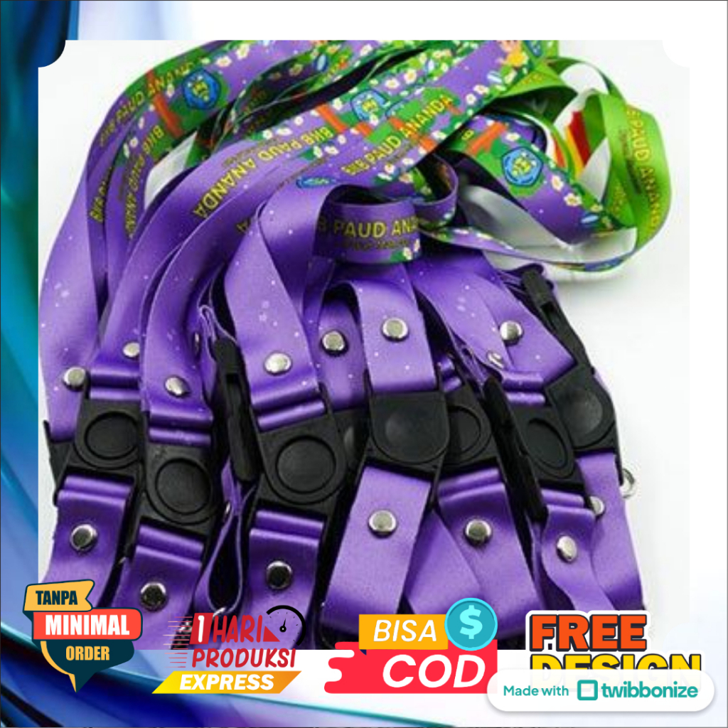 

[SATUAN] TALI LANYARD SATUAN SUBLIM PRINTING MURAH 2CM FULL COLOR BAHAN LEBIH TEBAL