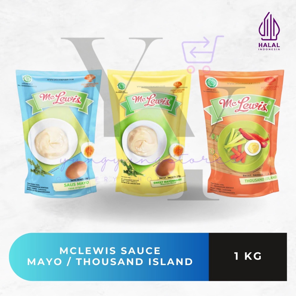 

McLewis Saus Mayo / Original / Sweet Mayonnaise / Thousand Island 1 kg