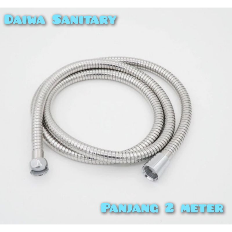 selang shower mandi stainless panjang 2meter/selang shower kamar mandi anti karat