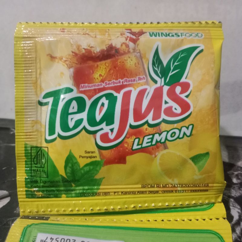 

Tea Jus Lemon 1 renceng / 10 bungkus, Tea Jus Aneka Rasa, tea jus renceng, teh murah kemasan praktis, lemon tea, teh rasa lemon