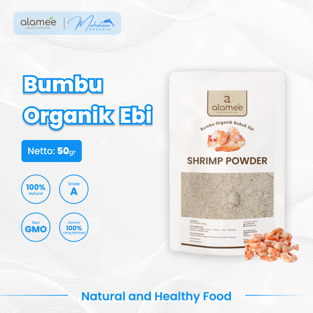 

ALAMEE Ebi Bubuk Halus Shrimp Powder Bumbu Dapur Organik Udang Spice Seasoning 50gr