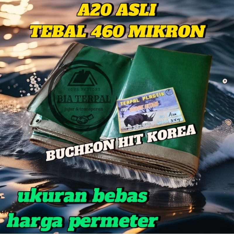 TERPAL LEMBARAN A20 , A12 SUPER PELANGI, A8 , A5 BUCHEON KOREA UKURAN BEBAS HARGA PERMETER