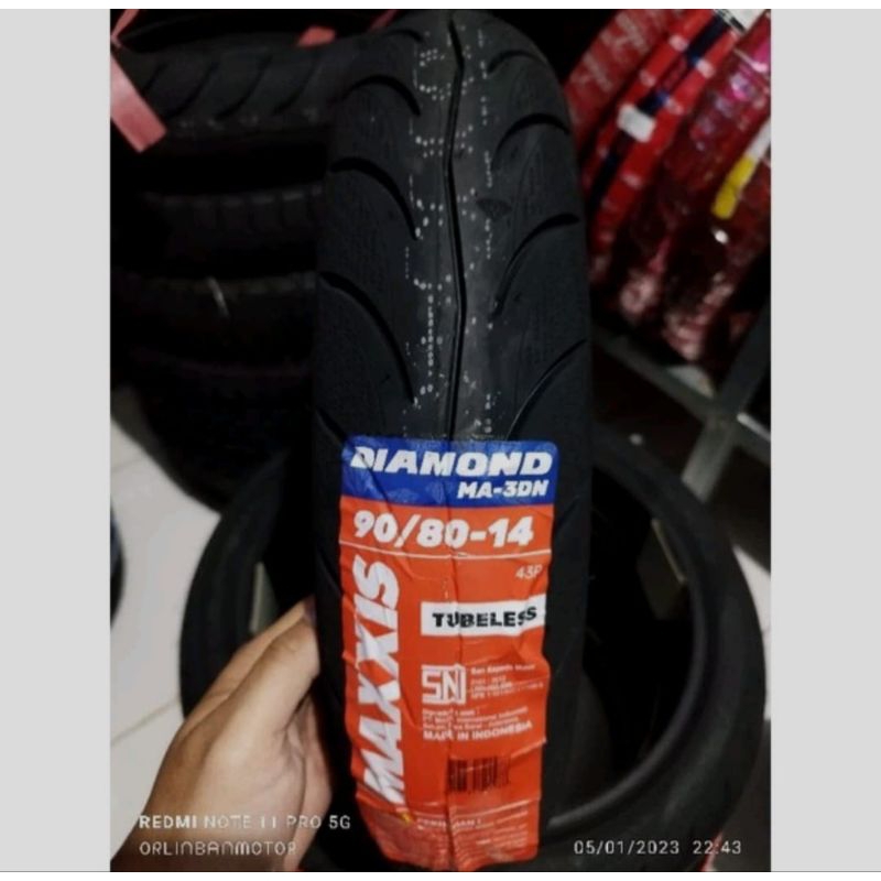 Ban Maxxis Diamond 90/80-14 MA 3DN TUBLES/BAN DEPAN VARIO NEW150/BAN DEPAN NEW VARIO125/BAN LUAR DEP