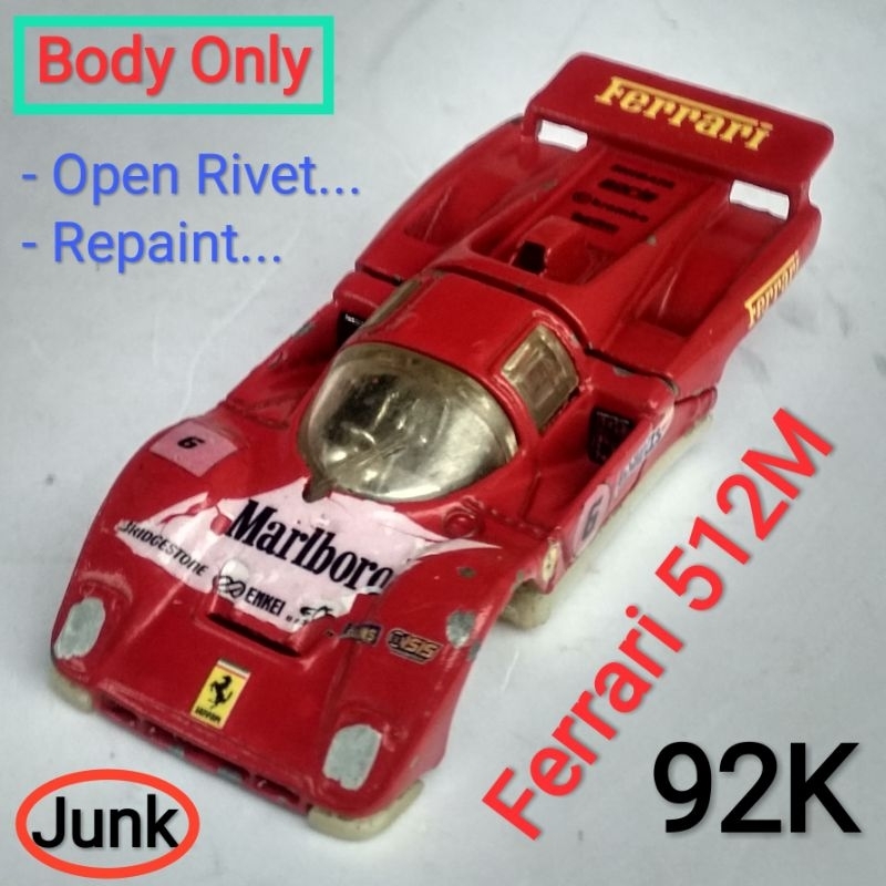 Hot Wheels Ferrari 512M Merah Loose Open