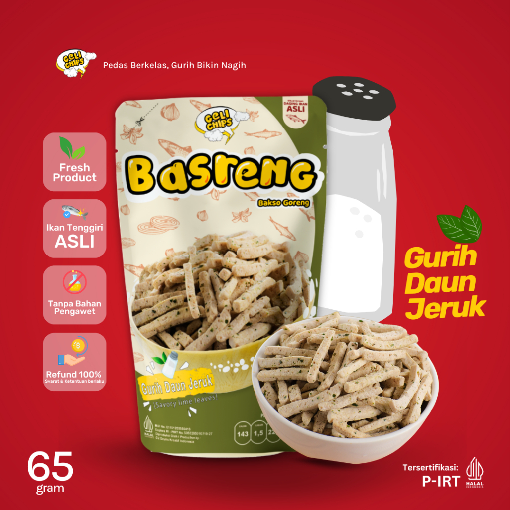 

GELICHIPS - Bakso Goreng (BASRENG) Original Daun Jeruk 65gr