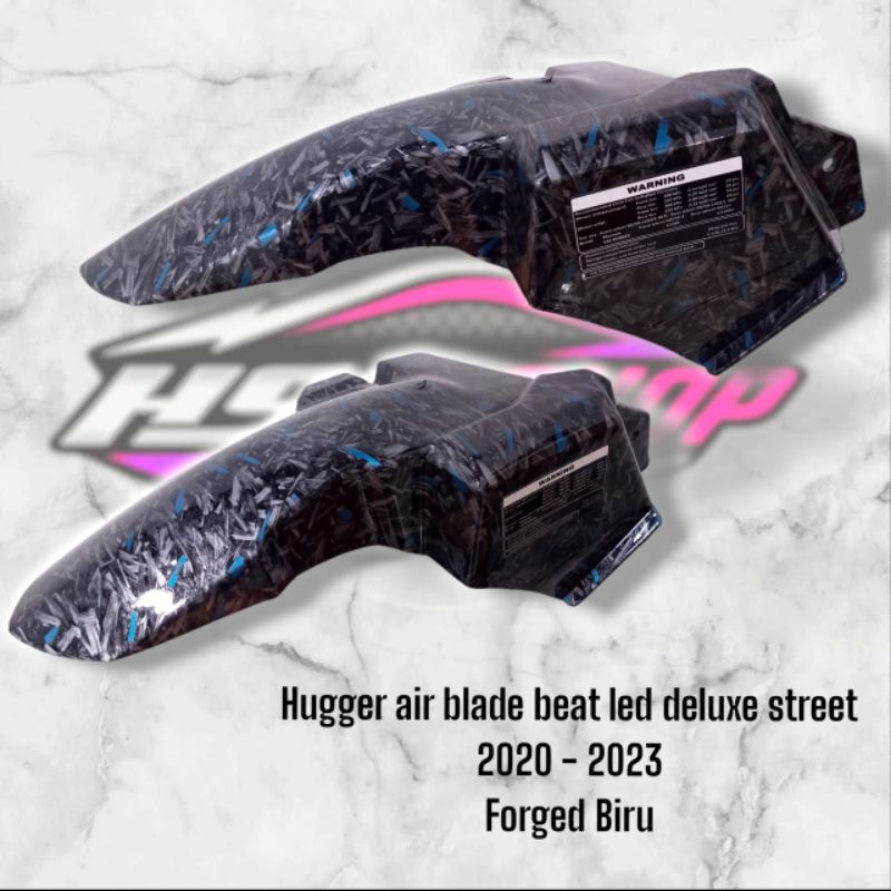 Spakbor kolong hugger air blade carbon wtp motif forged biru beat led deluxe scoopy new genio 2020 2