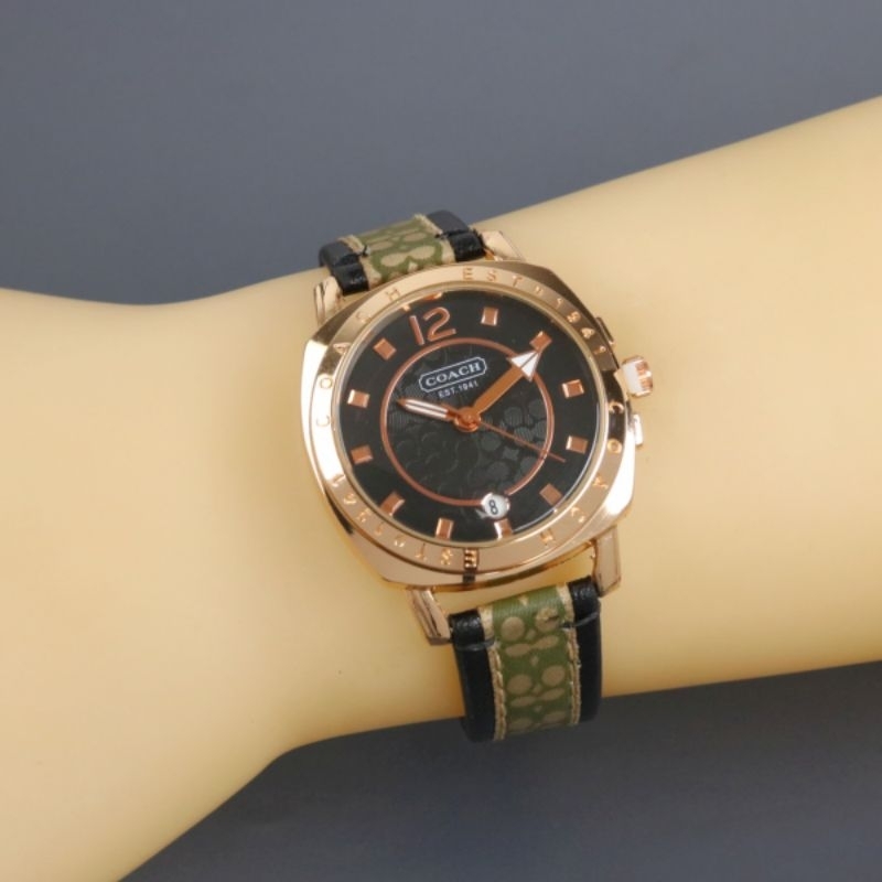 Jam Tangan Wanita Fashion Tali Kulit Body Bulat