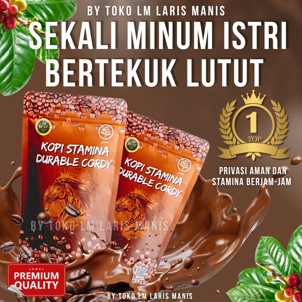 

Kopi Khusus Pria Tahan Lama Penambah Stamina Kuat dan Memperbaiki Vitalitas DURABLE CORDY Sudah Terdaftar Bpom dan Halal Aman Untuk Lambung by Toko LM Laris Manis