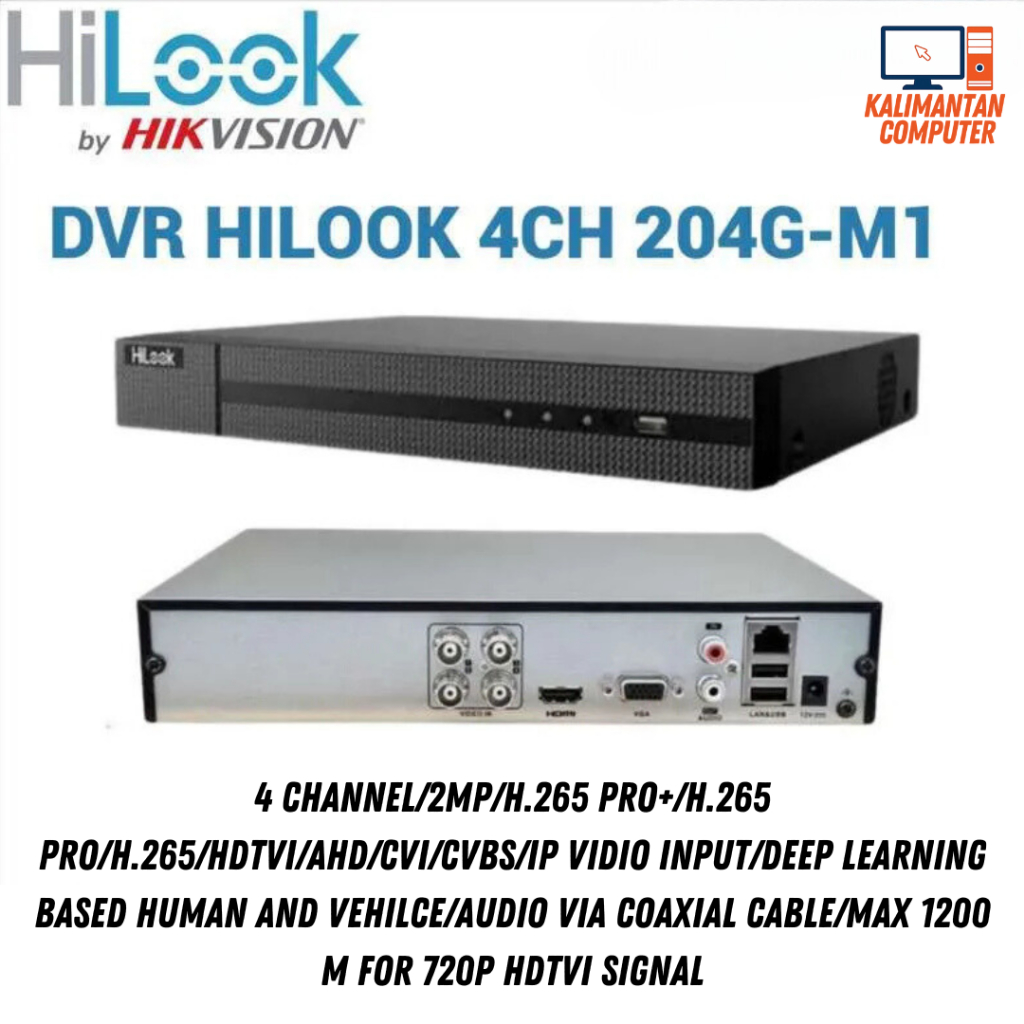 DVR CCTV HILOOK 4CH / DVR 4 CHANNEL HILOOK 204G-M1
