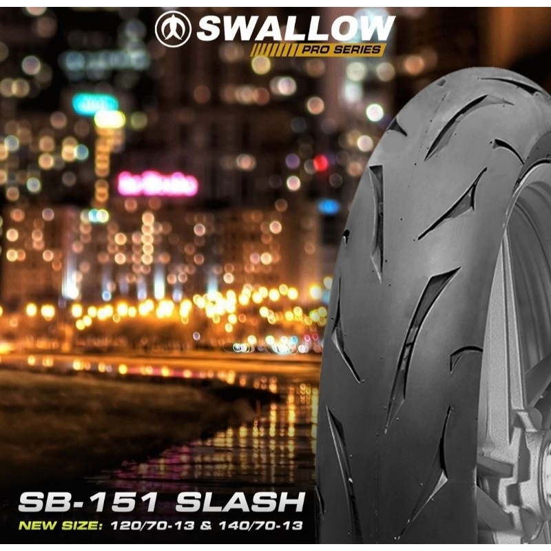 BAN BAN SOFT COMPOND NMAX BELAKANG/BAN LUAR SWALLOW SLASH PCX160/BAN SWALLOW 130/70-13 BELAKANG NEW 