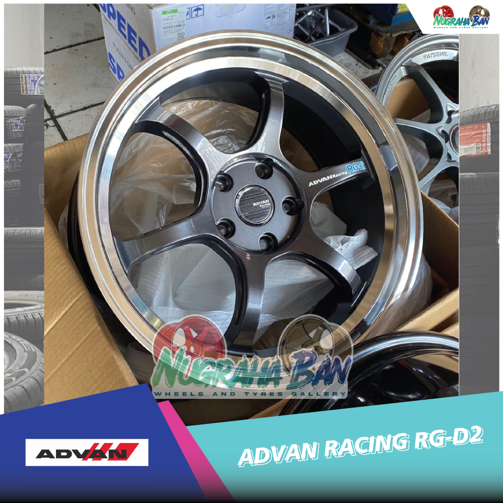 VELG MOBIL BARU VOLKRAYS ADVAN RACING RG-D2 R18. NUGRAHA BAN TOKO VELG DAN BAN CIANJUR