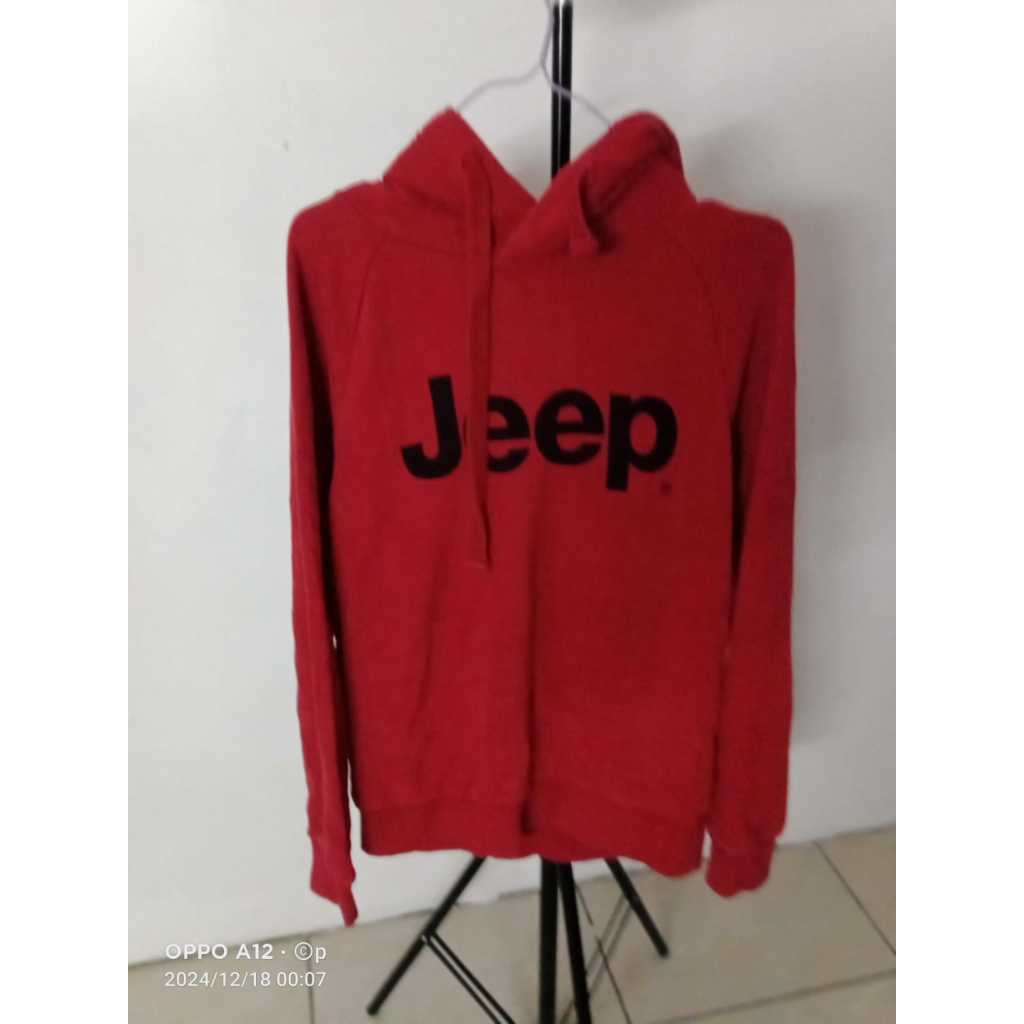 hoodie jeep merah