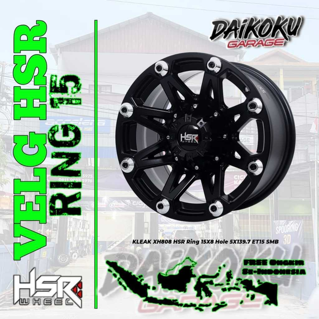 Velg Offroad Mobil Hsr Ring 15 (Feroza, Taft, Katana, Vitara, Jimny) Toko Velg Mobil Banjarmasin