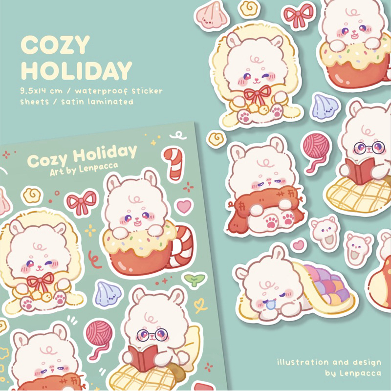 

Cozy Holiday Sticker Sheets | Art by Lenpacca