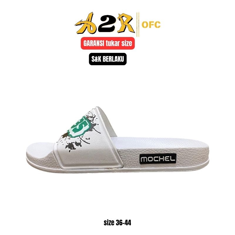 MOCHEL 07:35 Sandal Slop Pria Original Terbaru Warna Putih