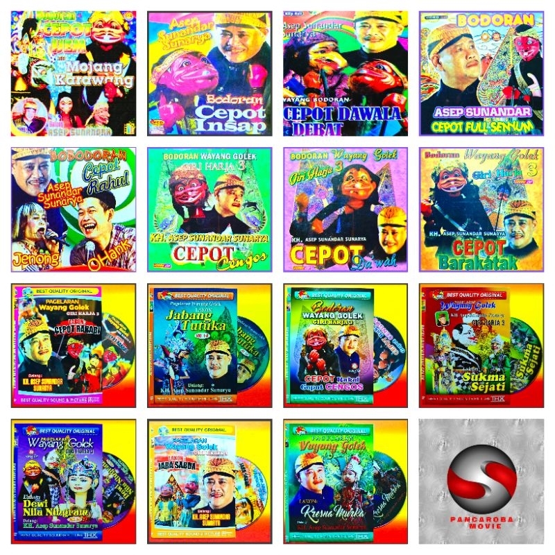 Kaset Video Kesenian Daerah Wayang Golek Campuran Lakon Cepot Pilihan Terlengkap Dalang Asep Sunanda