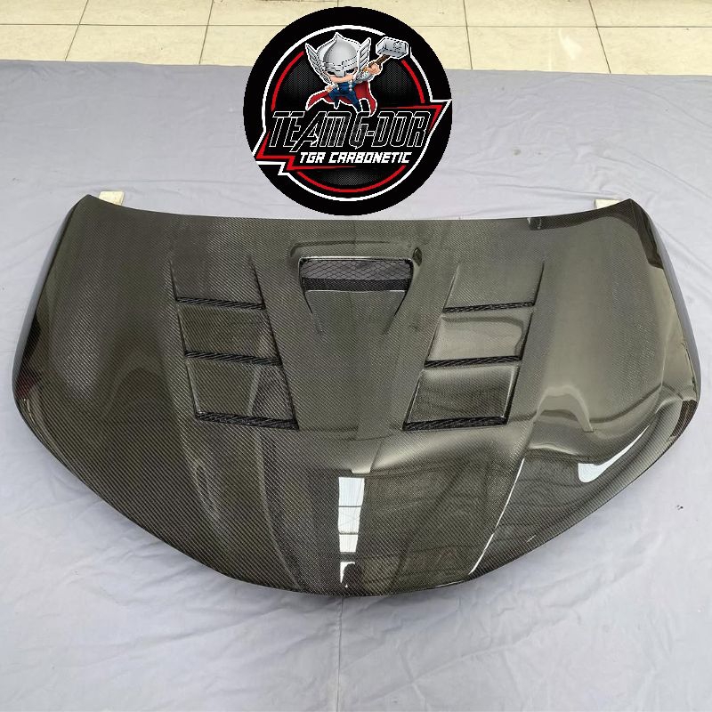 kap mesin carbon karbon kevlar yaris 2018 up joker