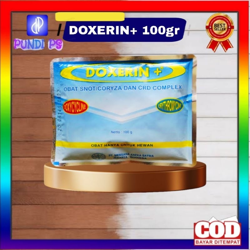 DOXERIN PLUS 100 Gram Obat Snot Coryza CRD Pernafasan Ngorok Complex Paling Ampuh Unggas Ayam Mensan