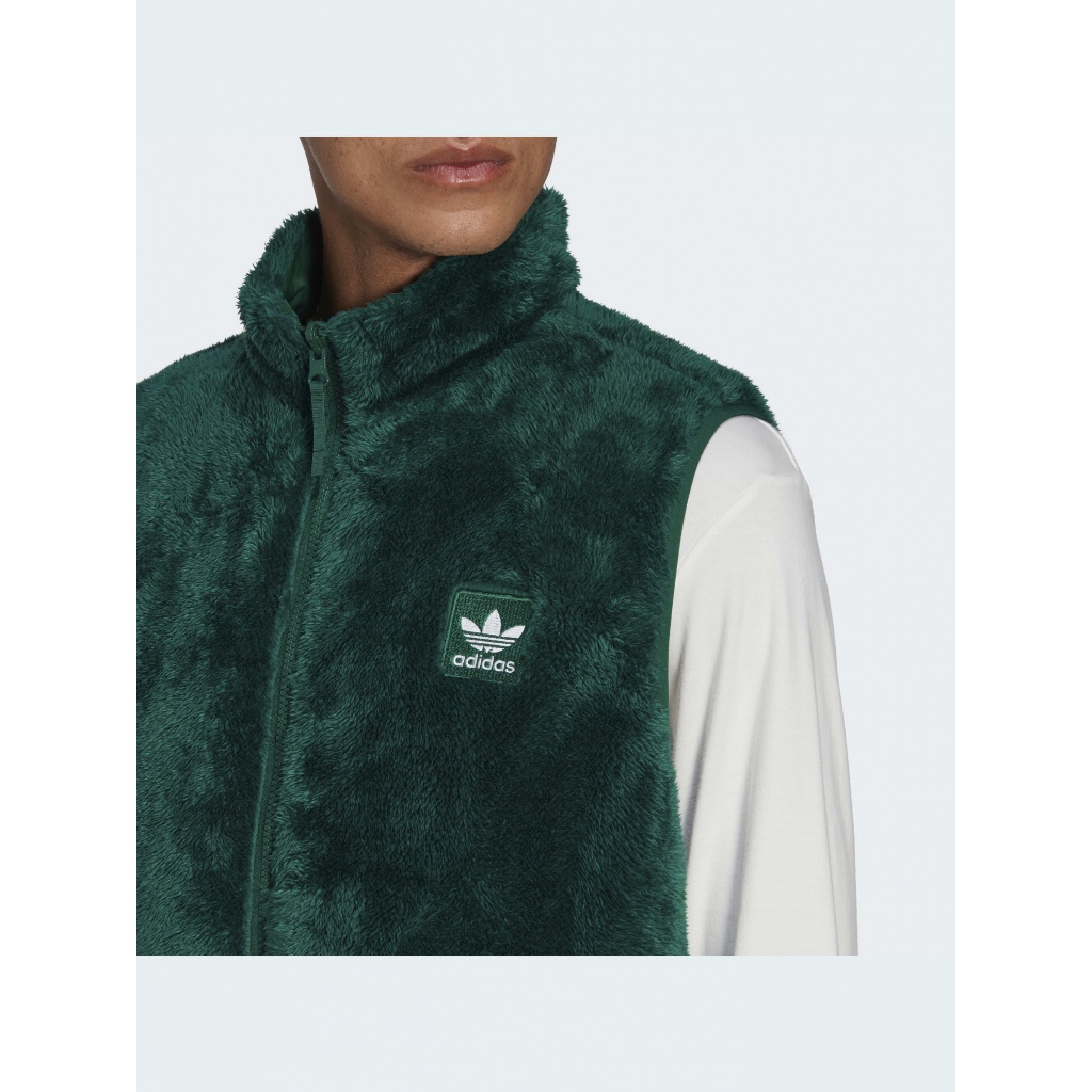 Jaket Rompi Pria Adidas Originals Essentials+ Fleece Reversible Trefoil Vest HR8625 Large