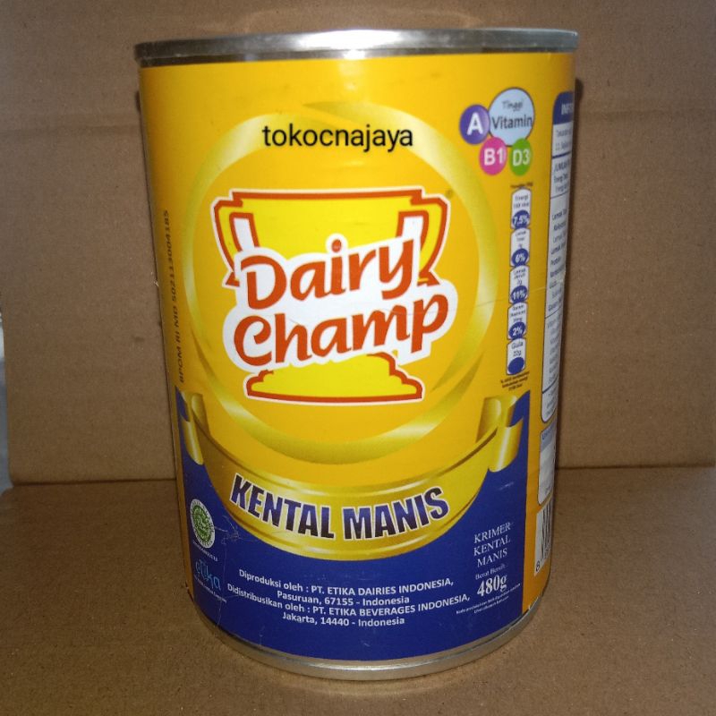 

Susu Kaleng Kental Manis Krimer Dairy Champ 480g