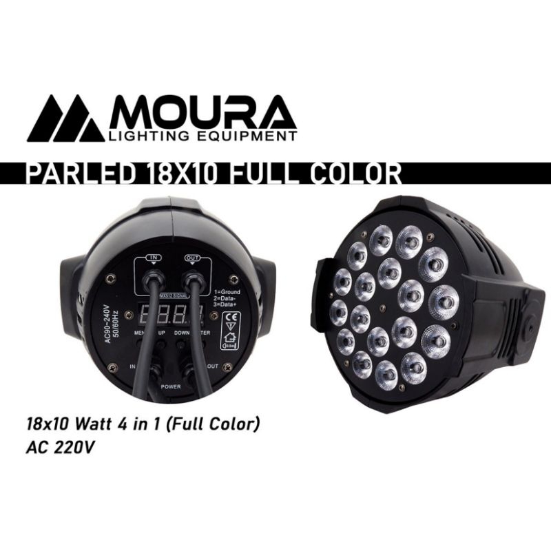 Parled 18x10 watt Full color Moura / Lighting Parled Moura 18x10 watt Full Color 4 in 1