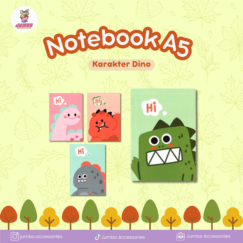 

Notebook A5 Dinosaurus Jumbo Accessories