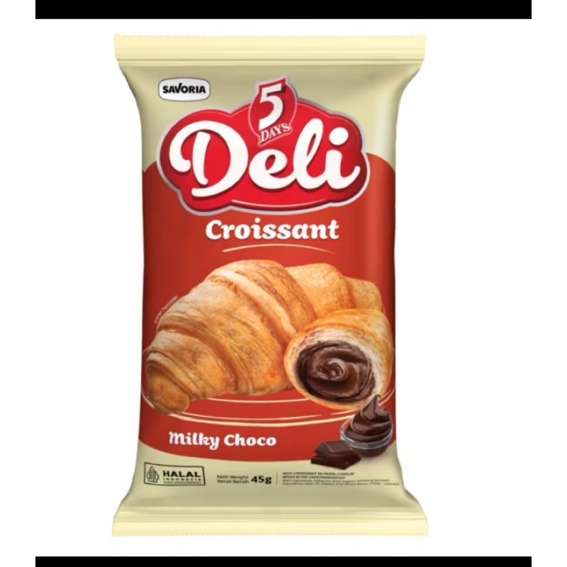 

Savoria Deli Croissant Milky Choco Halal 45g
