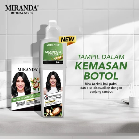 MIRANDA MAGIC HAIR COLOR SHAMPOO - Diperkaya Ekstrak Noni Mengkudu Mewarnai Instan Dalam 10 Menit ❤ 