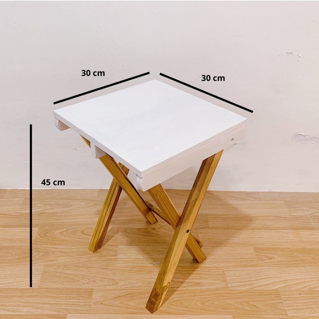 Meja Lipat Kayu Meja Cafe Aesthetic Murah