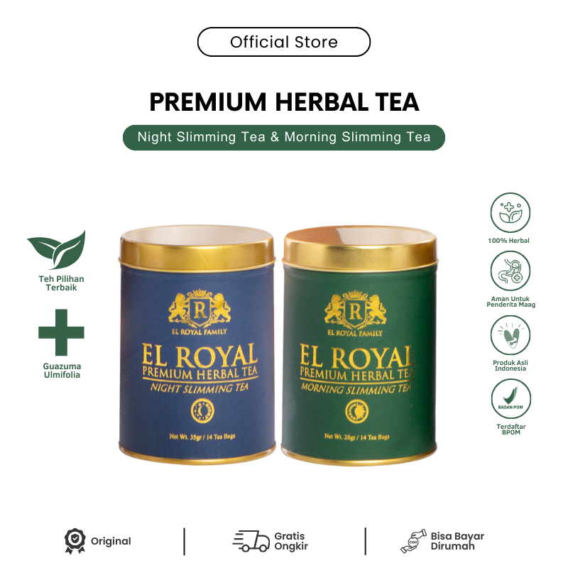 

El Royal Premium Herbal Tea Morning Night Slimming Tea 3x Lebih Cepat Menurunkan BB & Solusi Langsing
