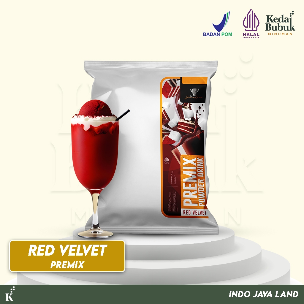 

Javaland Bubuk Minuman Rasa Red Velvet 1Kg - Premix | Bubble Powder Drink Boba