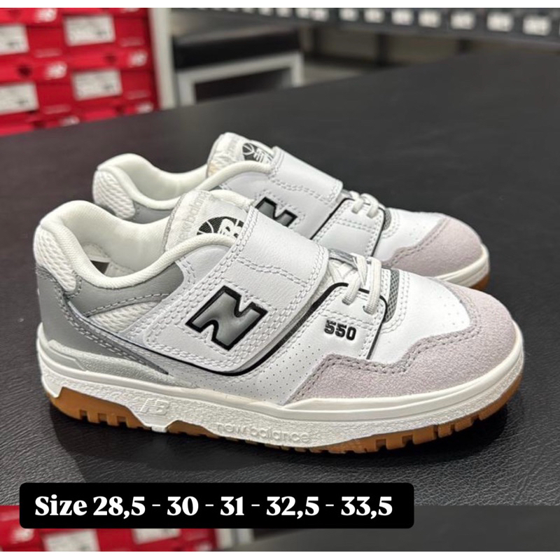 NB 550 white grey