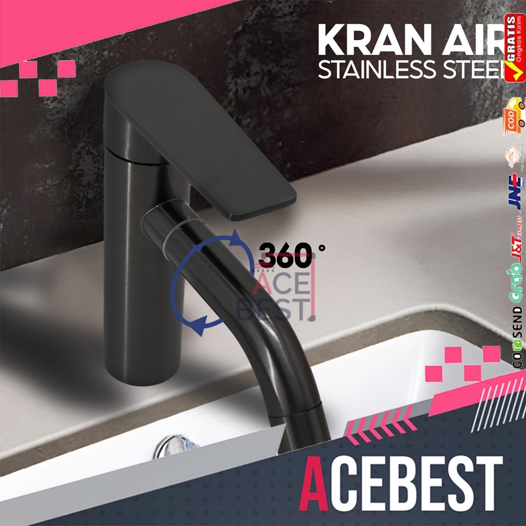 Kran Angsa Kran Wastafel Cuci Piring Fleksibel Panas Dingin Bahan Tembaga JS-130