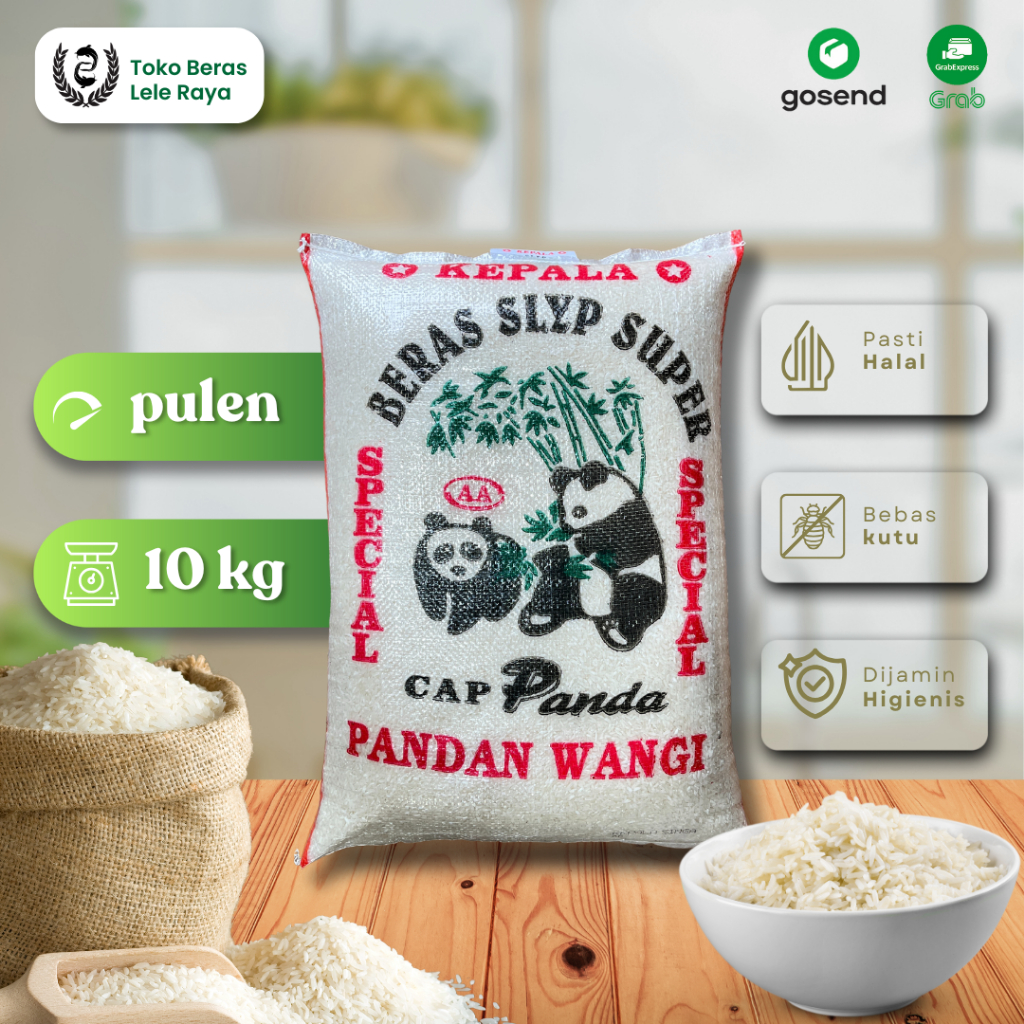 

Beras Cap Panda 10kg – Pulen Wangi Pandan | Kualitas Premium