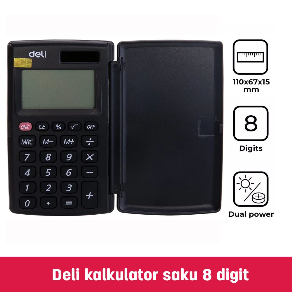 

Deli Kalkulator saku 8 digit pocket Calculator kalkulator kecil kalkulator poket