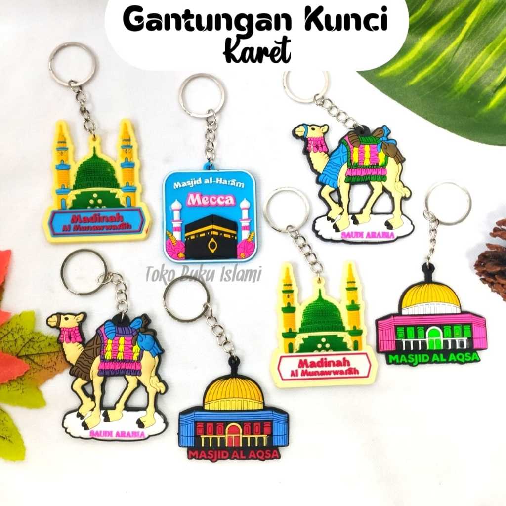 Ganci karet kabah magnet kabah gantungan tas ka'bah magnet kulkas kabah hampers haji souvenir umrah 