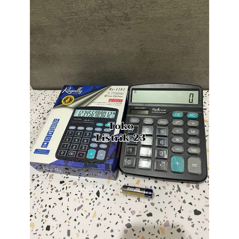 

kalkulator royally 1282 (dengan pelindung tombol/akrilik) 12 digit