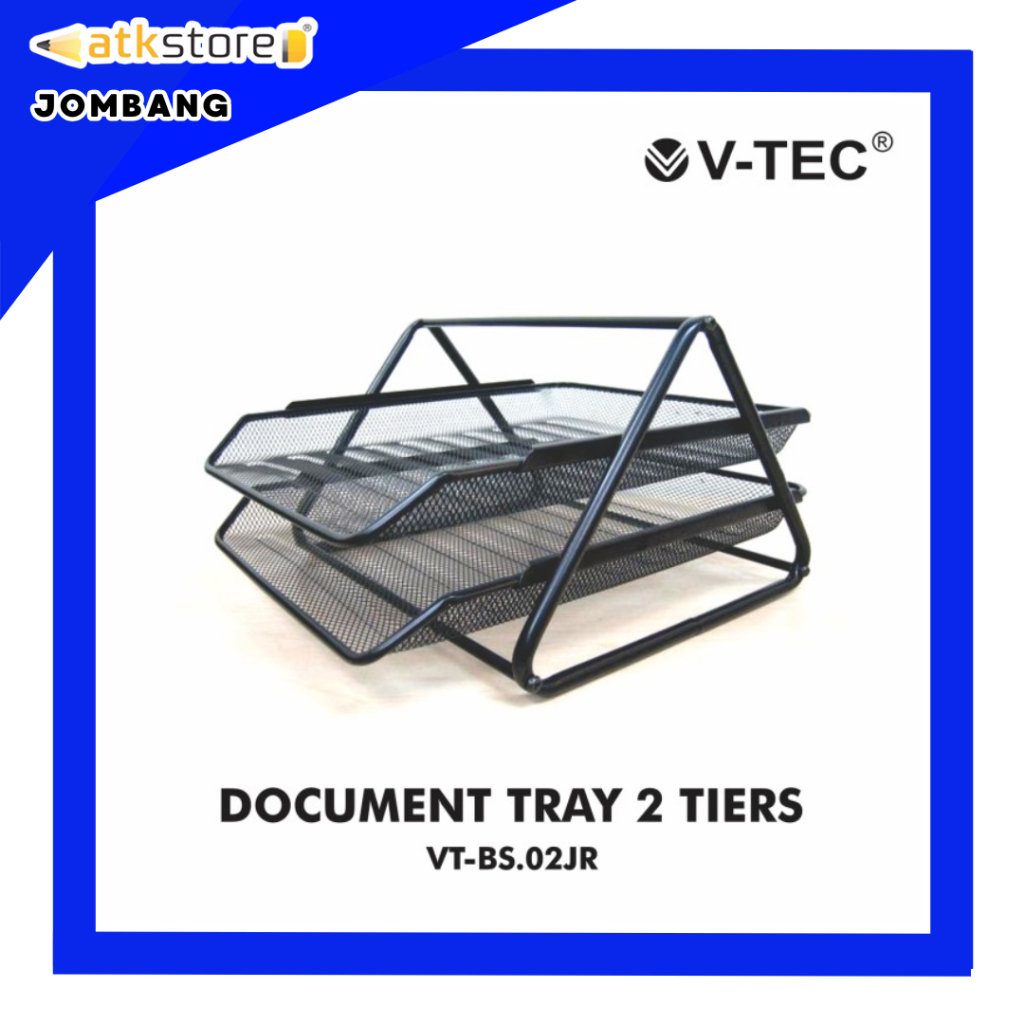 

VTEC Bak Surat Besi 2002 VT-BS 02 JR 2002 Rak Kertas 2 Susun Jaring Document Tray Besi VTEC - ATJ