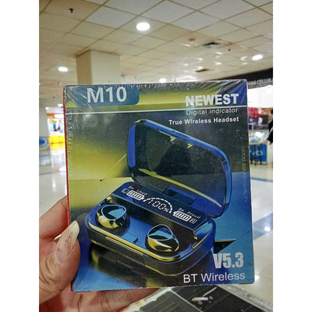TWS M10 NEWEST V5.3 Bluetooth earphone 5.3 gaming headset bluetooth bass super stereo earphone