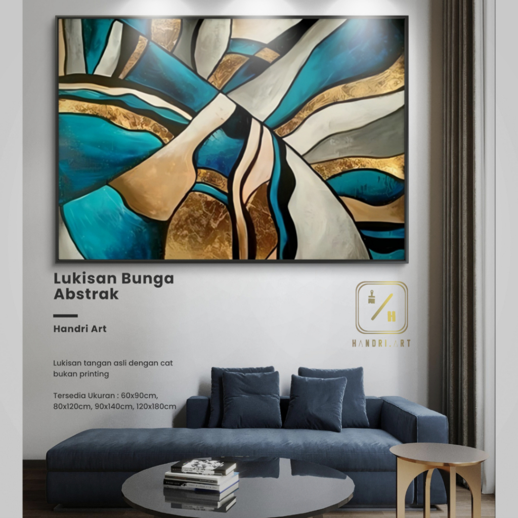 Lukisan Abstrak Modern Minimalis.