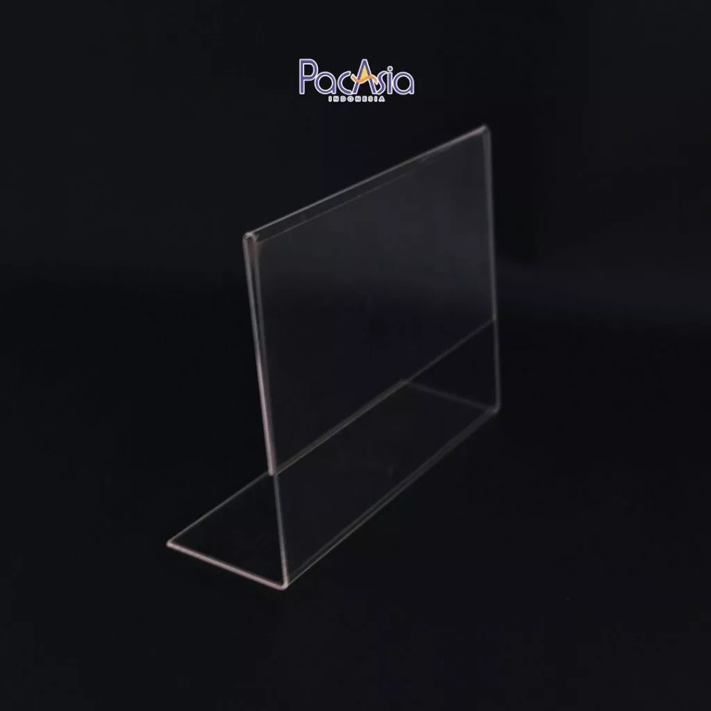 

PacAsia Acrylic Slanted Sign holder A5 Landscape / Tent Card Acrylic Display Tempat Brosur Akrilik A5