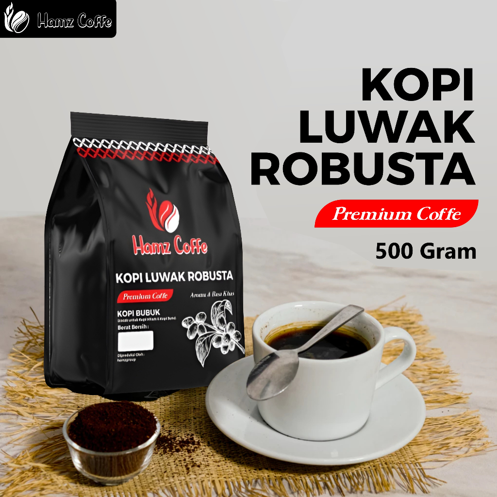 

Hamz Coffee - kopi bubuk luwak robusta rasa terbaik 500gr