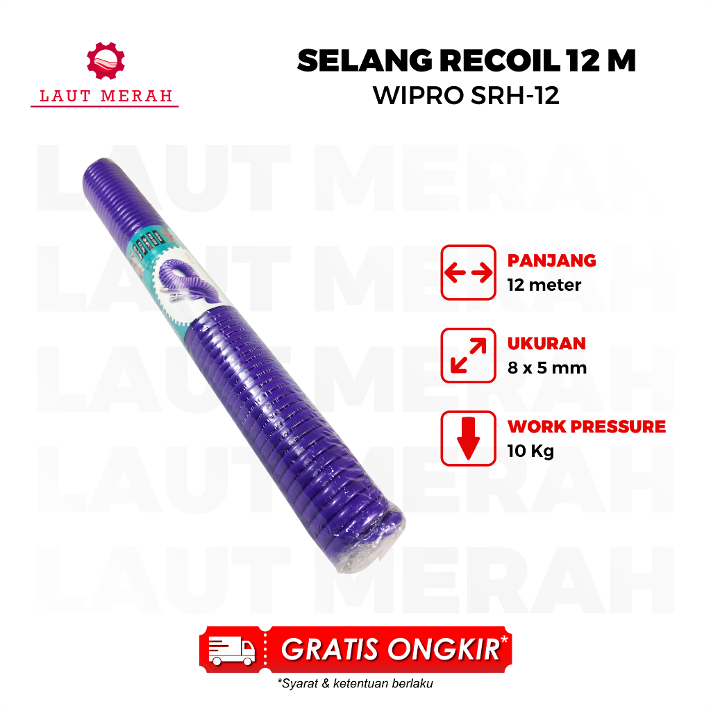 SELANG RECOIL HEAVY DUTY "WIPRO" VARIAN UKURAN || SELANG SPIRAL KOMPRESSOR WIPRO