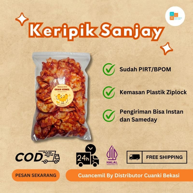 

Keripik Singkong Sanjai Rujak Balado 500gr dapey banyak Pedas Manis Singkong Sambal Sambel